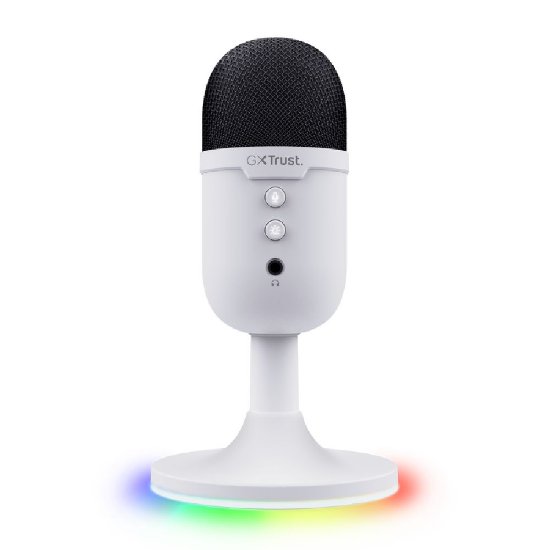 Mikrofon TRUST GXT 234 Yunix, RGB, USB i 3.5mm, bijeli