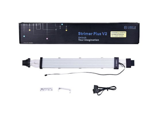 Kabel napajanja za grafičku karticu LIAN LI Strimer Plus V2 12VHPWR, 16 na 16-Pin, 8 LED, 320mm, RGB, produžni
