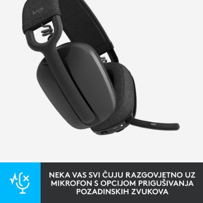 Slušalice LOGITECH Zone Vibe 100, bežične, BT, crne