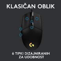 Miš LOGITECH Gaming G102 Lightsync, optički, 8000dpi, crni, USB