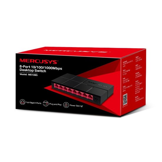 Switch MERCUSYS MS108G, 10/100/1000 Mbps, 8-port