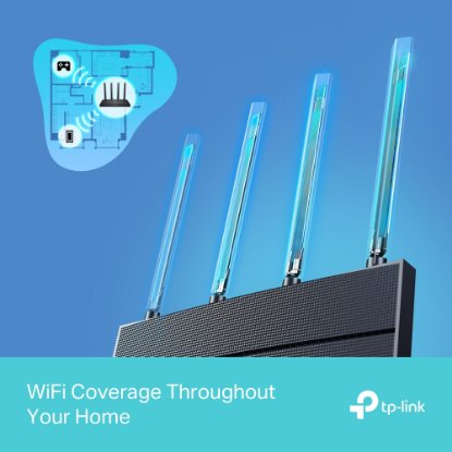 Router TP-LINK Archer AX12, AX1500, Wi-Fi 6, 3x 10/100/1000 LAN + WAN, 4 antene, bežični