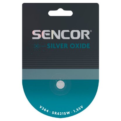 Baterija SENCOR Srebrov oksid SBA, V364/SR621SW, 1 komad