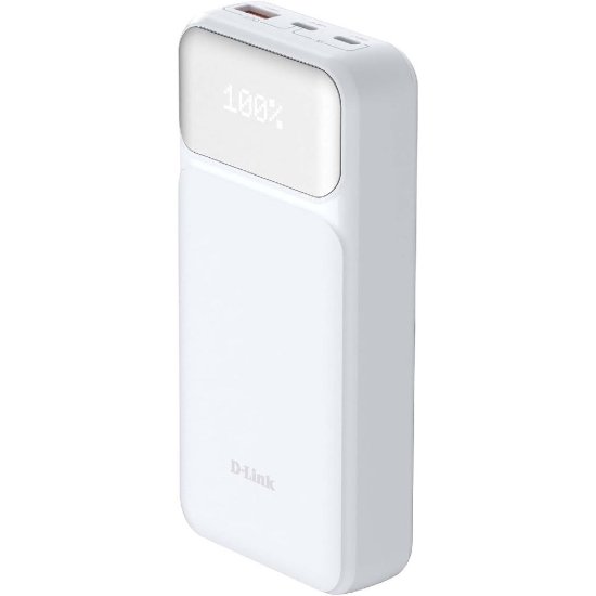 Mobilni USB punjač D-LINK PowerBank DPP-201, 20000 mAh, 2x USB-C, 1x USB-A, bijeli