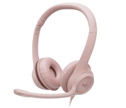 Slušalice LOGITECH H390, USB, roze