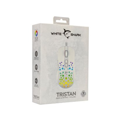 Miš WHITE SHARK Tristan 2, optički, 12800dpi, bijeli