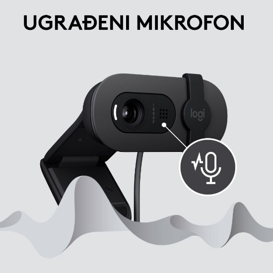 Web kamera LOGITECH Brio 100, crna
