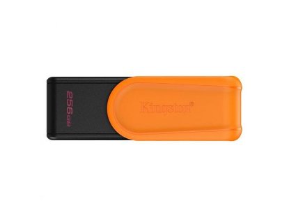Memorija USB 3.2 FLASH DRIVE, 256GB, KINGSTON DataTraveler Exodia S DTXS/256GB, crno/narančasta