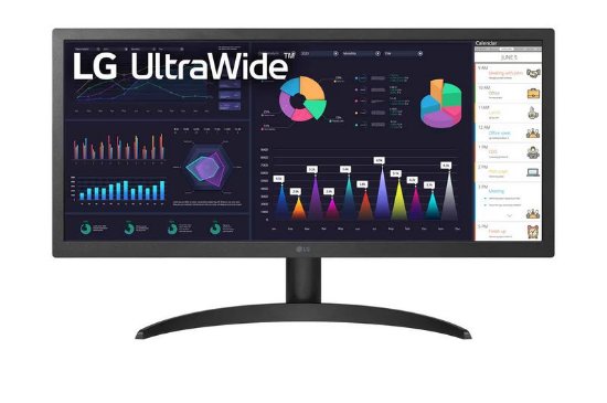 Monitor 26" LG UltraWide 26WQ500-B, WFHD, IPS, 75Hz, 5ms, 250cd/m2, FreeSync, crni