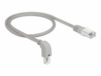 Kabel DELOCK Cat.6 RJ45, S/FTP, kutni/ravni, 0,5m, sivi
