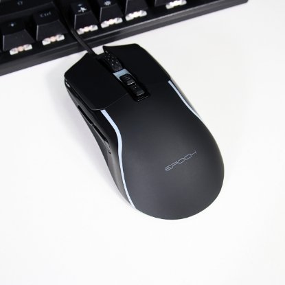Miš EPOCH Kale, RGB, optički, 12400dpi, crni