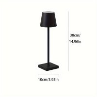 LED lampa Modern Nordic LED Touch, baterija, crna