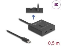 Razdjelnik DELOCK, USB-C 2-1 switch, 8K, dvosmjerni