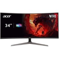 Gaming monitor 34" ACER Nitro ED340CUS3bmiipx UM.CE0EE.301, UWQHD, VA, 165Hz, 1ms, 250cd/m2, FreeSync, zakrivljeni, zvučnici, crni