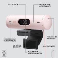 Web kamera LOGITECH Brio 500, roza