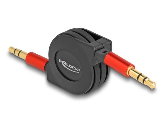 Kabel DELOCK, audio, 3.5mm (M) na 3.5mm (M), 0.9m, rastezljivi