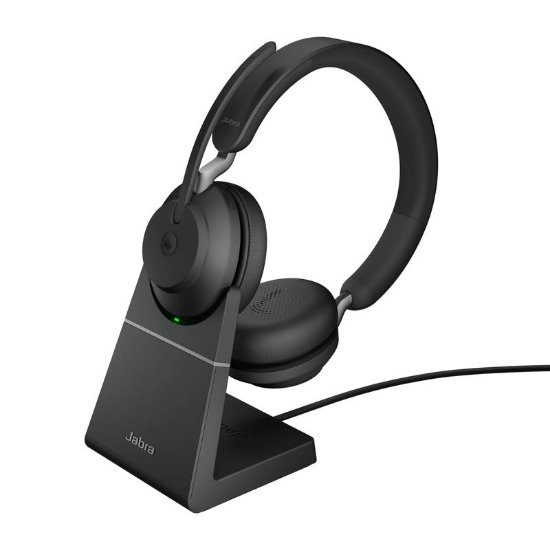 Slušalice JABRA Evolve2 65 MS, Link380a, on-ear, Stereo, USB, BT, stalak, crne