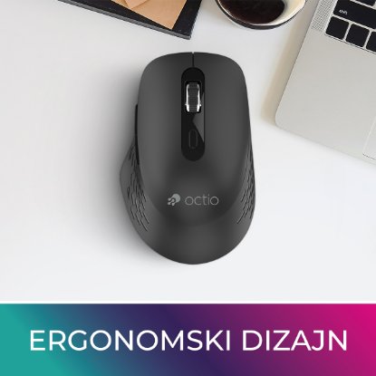Miš OCTIO Style M270WBT, optički, bežični, BT,1600dpi, crni