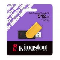 Memorija USB 3.2 FLASH DRIVE, 512GB, KINGSTON DataTraveler Exodia S DTXS/512GB, crno/žuta