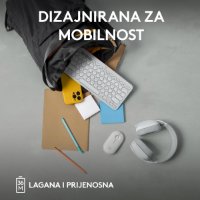 Tipkovnica LOGITECH Pebble Keys 2 K380S, BT, kompaktna, bijela