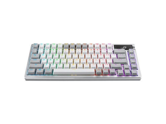 Tipkovnica ASUS ROG Azoth, RGB, mehanička, ROG NX Red switch, bežična, US Layout, bijela, USB