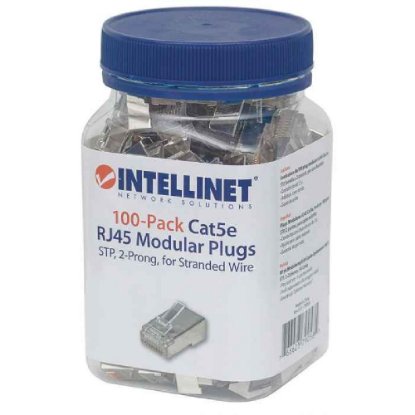 STP konektor INTELLINET CAT5e, RJ45, modularni, dvostruki zupčasti terminal - 100 komada