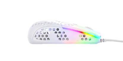 Miš XTRFY MZ1 - ZY'S Rail RGB, optički, 16000dpi, bijeli, USB