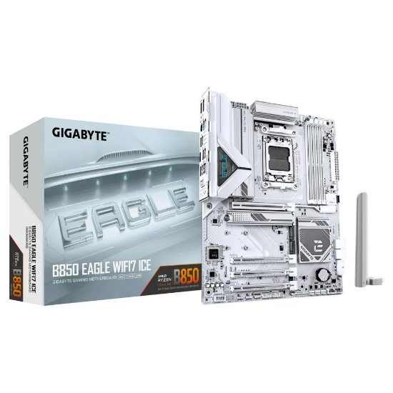 Matična ploča GIGABYTE B850 EAGLE WiFi 7 ICE, AMD B850, DDR5, ATX, s. AM5