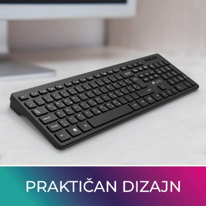 Tipkovnica OCTIO Pro K350U, USB, crna