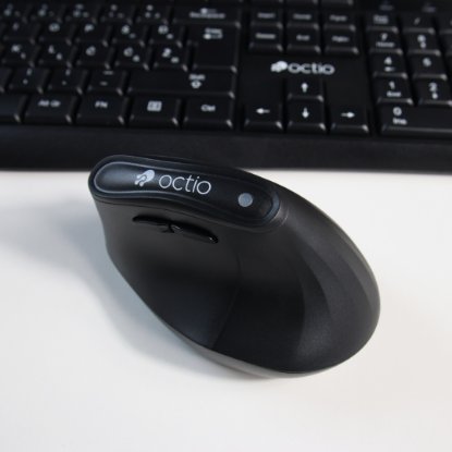 Miš OCTIO Ergo V100W, optički, bežični, BT,4000dpi, crni