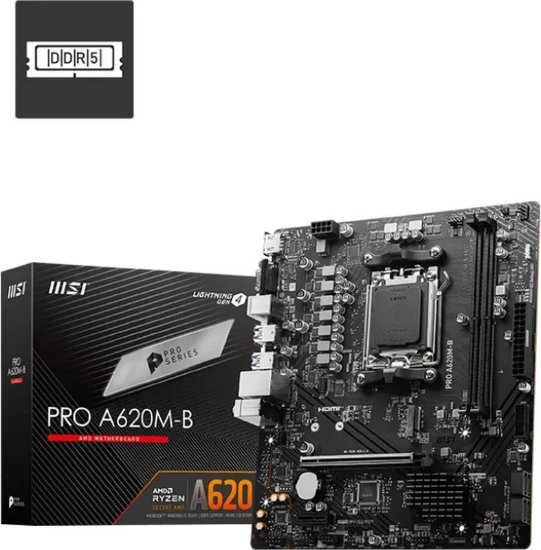 Matična ploča MSI PRO A620M-B, AMD A620, DDR5, mATX, s. AM5