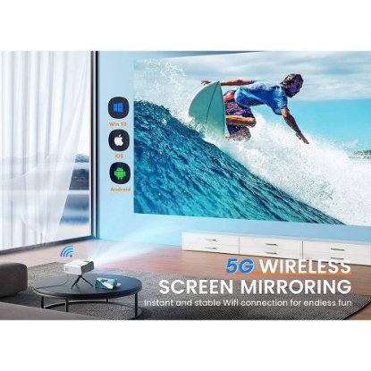 Projektor LCD, VANKYO SunSpark 500W, 800x600, 110 ANSI Lumena, WiFi, Android, bijeli, platno 100"