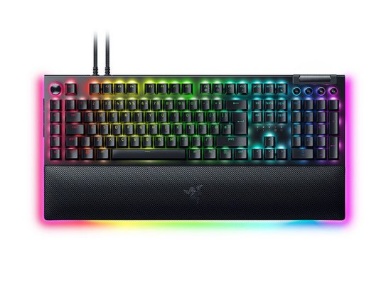 Tipkovnica RAZER BlackWidow V4 Pro, mehanička, Green, RGB, UK Layout, crna, USB