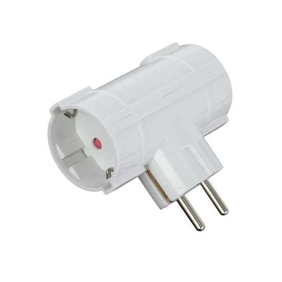 Razdjelnik COMMEL dvostruki T utikač, bijeli