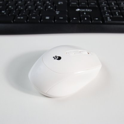 Miš OCTIO M302W, optički, bežični, 1600dpi, bijeli