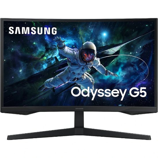 Monitor 27" SAMSUNG LS27CG552EUXEN, QHD, VA, 165Hz, 1ms, 330cd/m2, FreeSync, zakrivljeni, crni