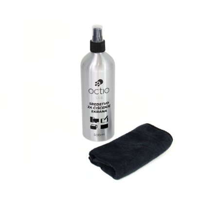Sredstvo za čišćenje OCTIO S56, za ekrane, krpica, sprej, 500ml