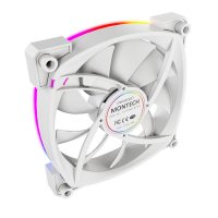 Ventilator MONTECH RX120 PWM, 120mm, 1600 okr/min, RGB, bijeli