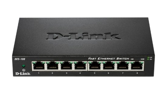 Switch D-LINK DES-108, 10/100 Mbps, 8-port