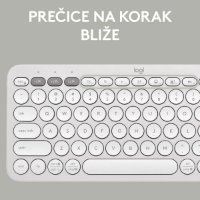 Tipkovnica LOGITECH Pebble Keys 2 K380S, BT, kompaktna, bijela
