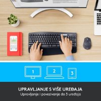 Tipkovnica + miš LOGITECH MK850 Wireless Desktop, bežična, crna, Unifying receiver USB