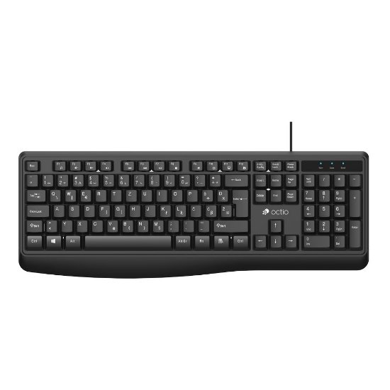 Tipkovnica OCTIO Silent K370U, USB, crna