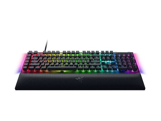 Tipkovnica RAZER BlackWidow V4, mehanička, Yellow switch, RGB, US Layout, crna, USB