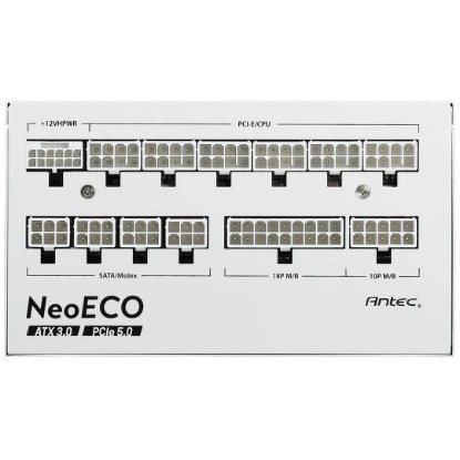Napajanje 1000W, ANTEC NeoECO 1000G M White EC ATX3.0, 120mm vent., 80+ Gold, modularno, bijelo