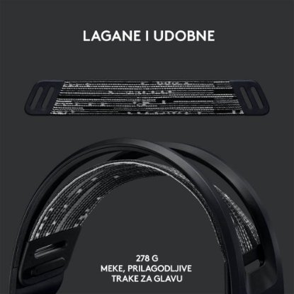 Slušalice LOGITECH Gaming G733 Lightspeed, RGB, bežične, crne