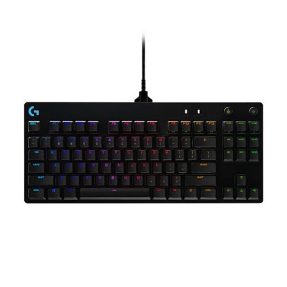 Tipkovnica LOGITECH G Pro TKL, GX Blue, mehanička, RGB, crna, USB