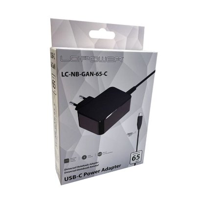 Punjač za laptop LC POWER LC-NB-GAN-65-C, USB-C, 65W, univerzalni