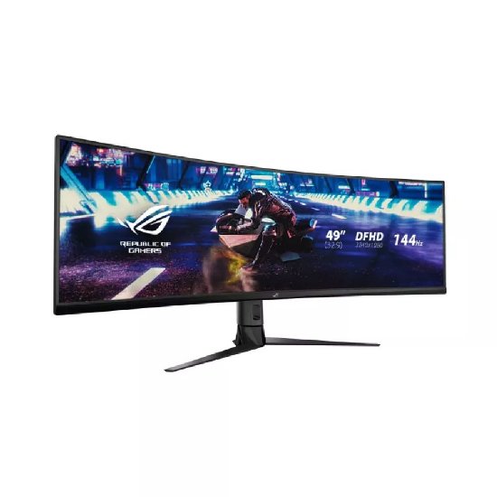 Gaming monitor 49" ASUS ROG STRIX XG49VQ, 3840x1080, VA, 144Hz, 1ms, 450cd/m2, 3000:1, FreeSync, zakrivljeni, crni