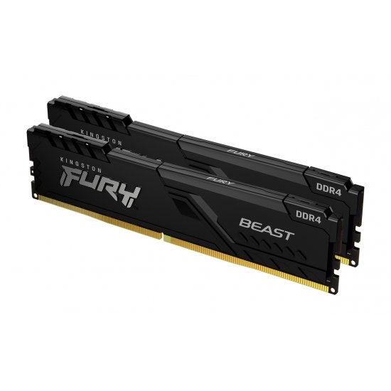 Memorija PC-25600, 16GB, KINGSTON KF432C16BBK2/16 FURY Beast Black, DDR4 3200MHz, kit 2x8GB