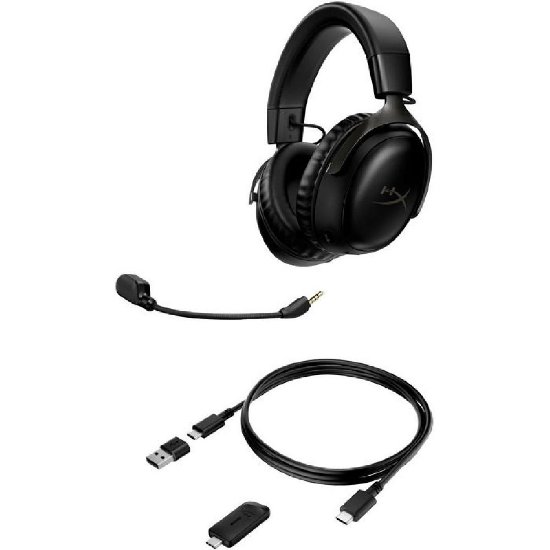 Slušalice HyperX Cloud III S Wireless, DTS, bežične, crne